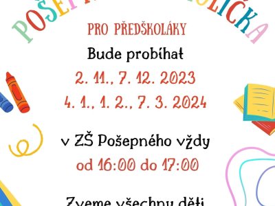 Startuje Pošepňácká školička pro předškoláky
