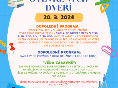 Den otevřených dveří 20. 3. 2024