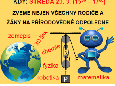 Pozvánka na středeční odpoledne - Věda zábavně