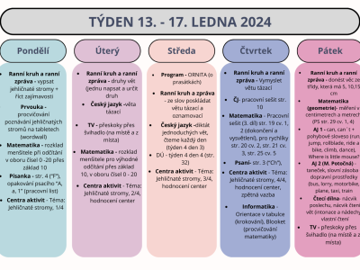 Shrnutí týdne 13. - 17. ledna