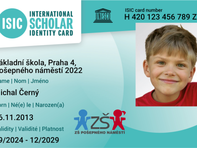 Mezinárodní průkaz ISIC Scholar již také na naší škole!