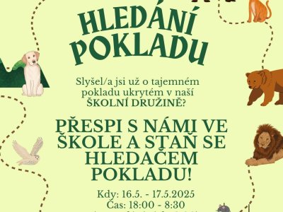 Akce ŠD - Přespi s námi ve škole a staň se hledačem pokladu