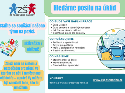 Hledáme posilu na úklid